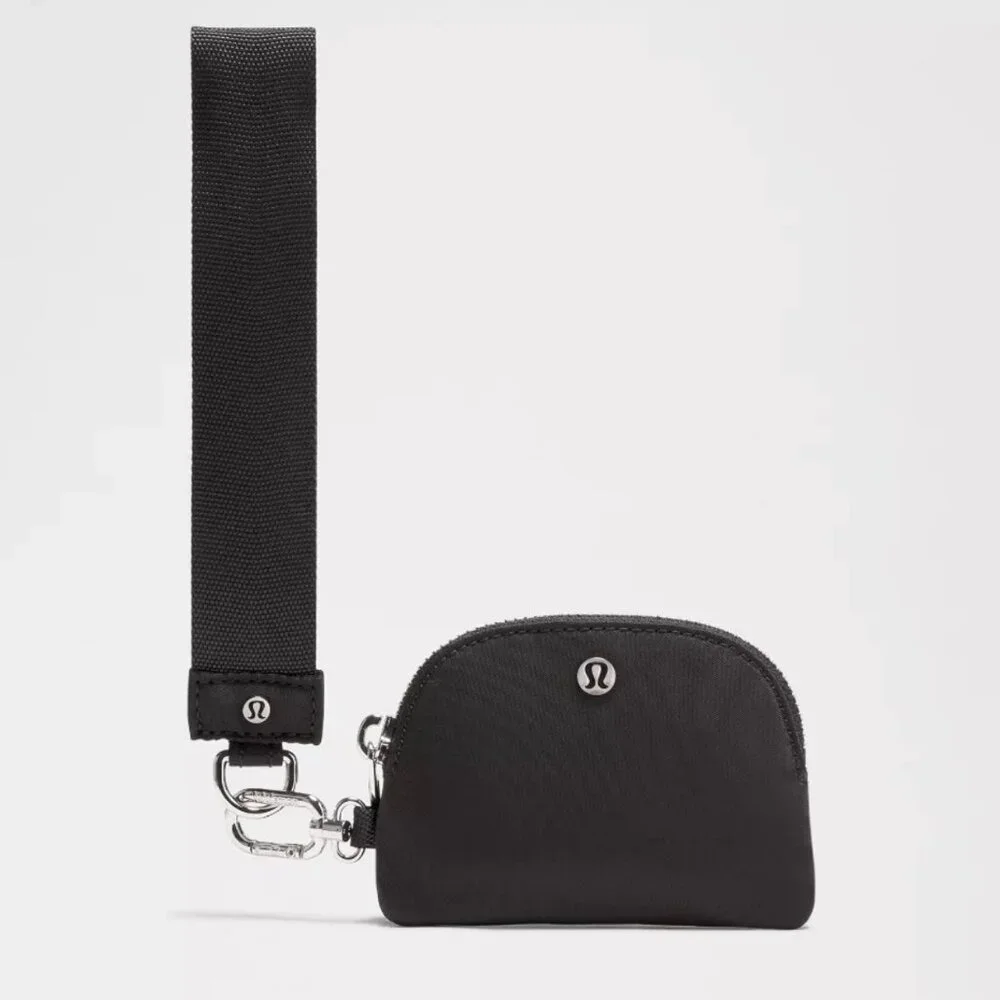 NWT Lululemon Dual Pouch Wristlet Plush Fleece Keychain Set